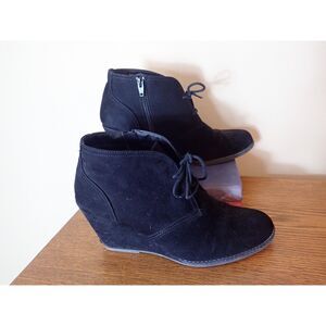 Universal Thread Black Oxford Wedge Heel Size 11 Shoe Casual Wear